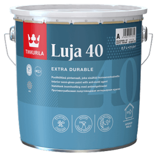 LUJA 40 - Špeciálna akrylová pololesklá farba. Výrobok obsahuje prostriedok proti plesni, ktorý chráni lak