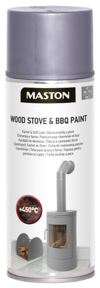 SPRAYPAINT MASTON WOOD STOVE & BBQ PAINT - Farba v spreji na krbové kachle a grily do 450℃
