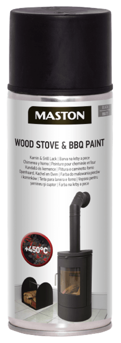 SPRAYPAINT MASTON WOOD STOVE & BBQ PAINT - Farba v spreji na krbové kachle a grily do 450℃