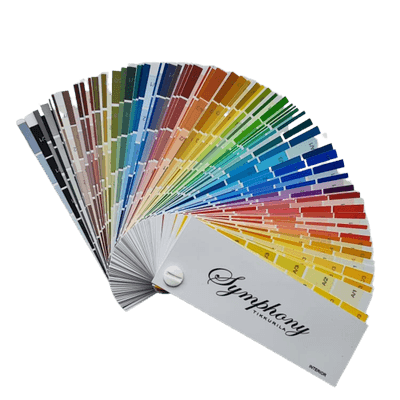 SYMPHONY 720 - Malý, papierový, vejárový vzorkovník Symphony 720.