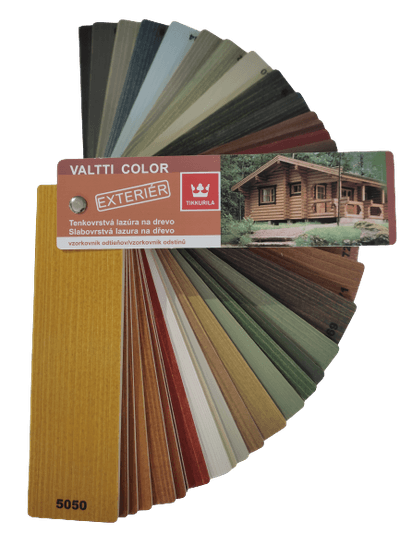 VZORKOVNÍK VALTTI COLOR - Vzorkovník tenkovrstvovej lazúry na drevo v exteriéri