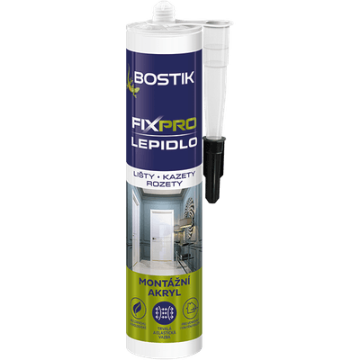 FIXPRO LEPIDLO NA LIŠTY, KAZETY A ROZETY - Elastické montážne lepidlo