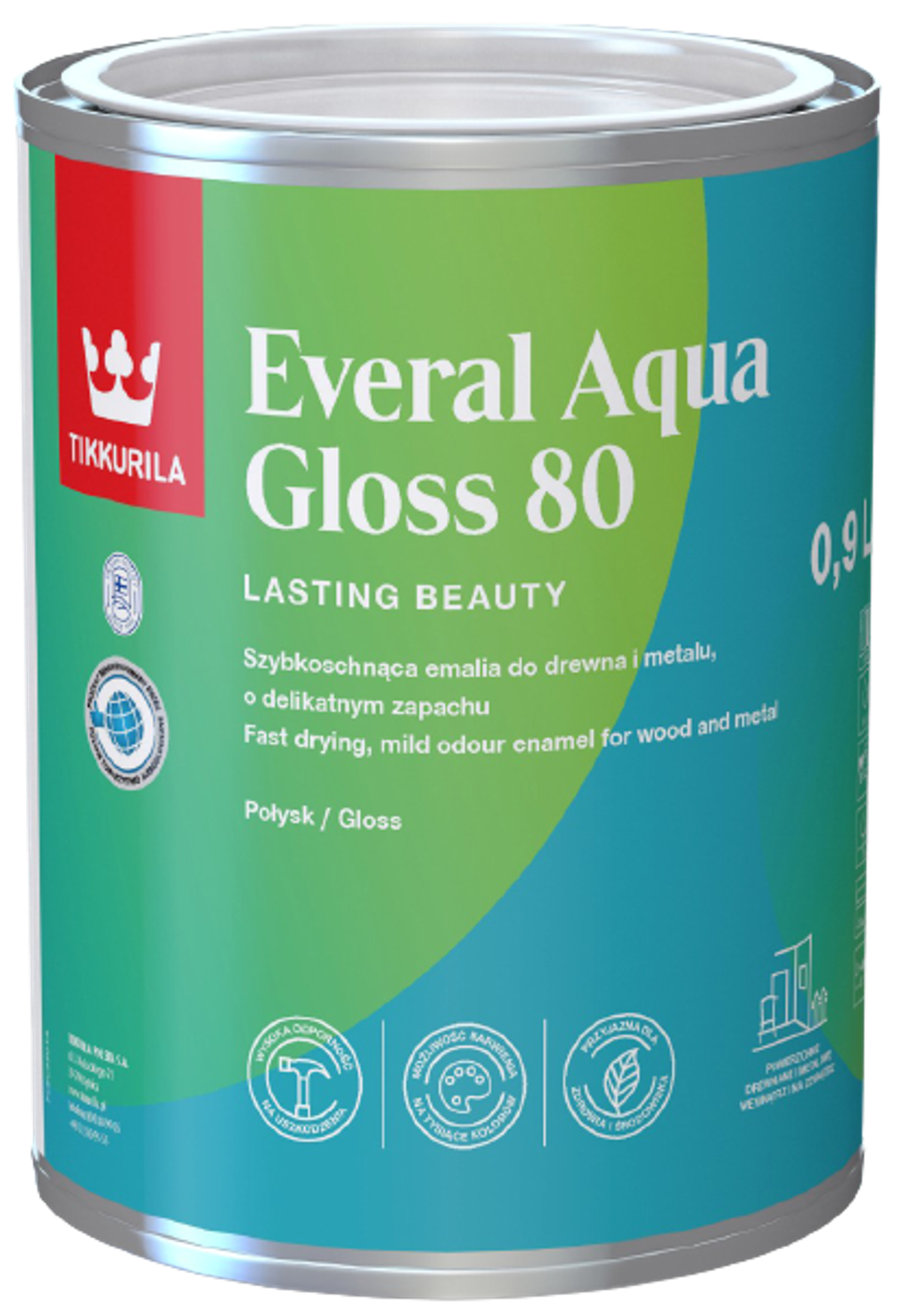 EVERAL AQUA GLOSS 80 Exteriér - Lesklý email s vysokou odolnosťou