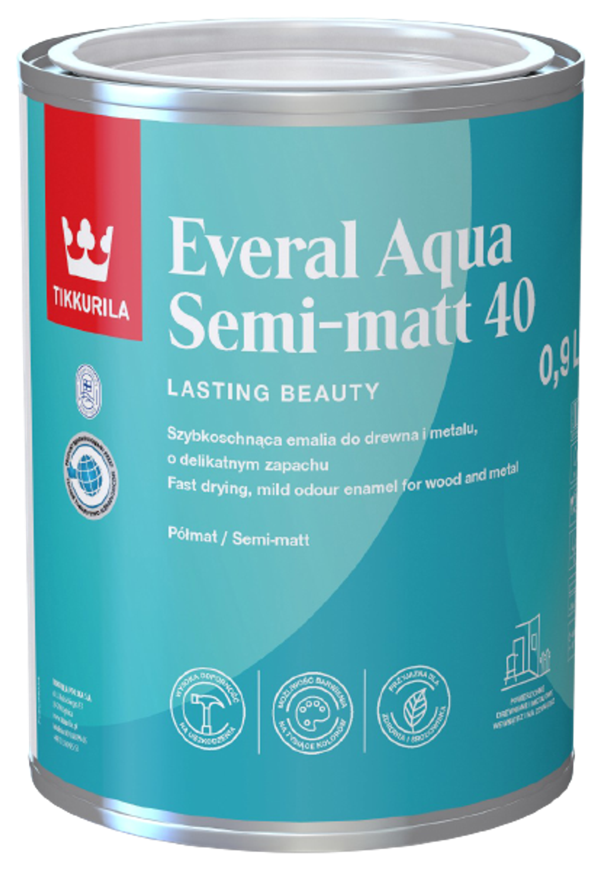 EVERAL AQUA SEMI MATT 40 Exterier - Polomatný email s vysokou odolnosťou
