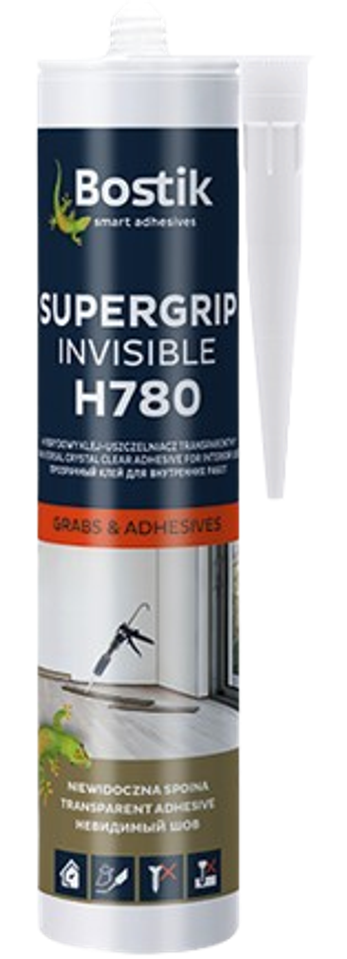 H780 SUPERGRIP INVISIBLE - Univerzálne krištáľovo čisté lepidlo