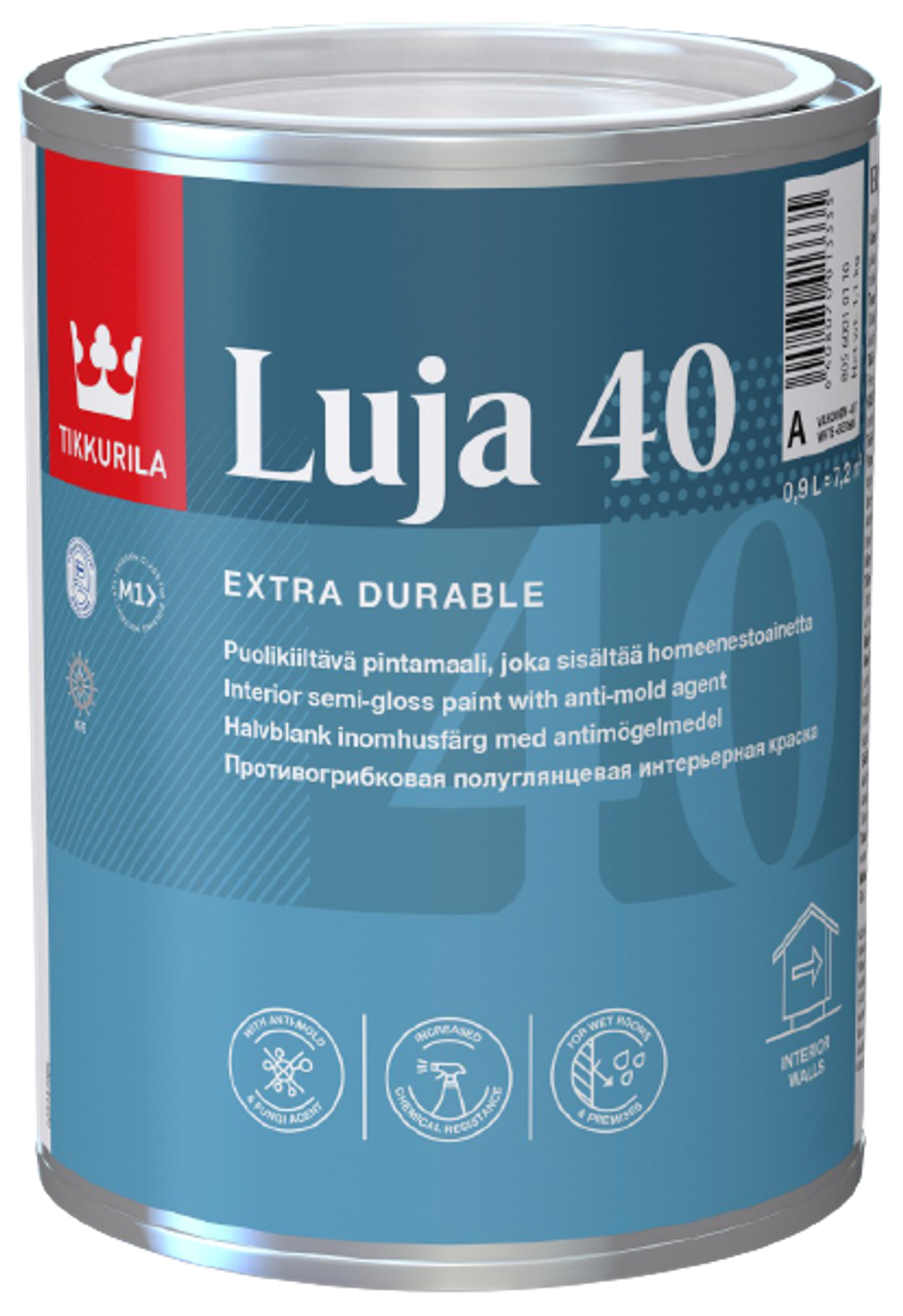 LUJA 40 - Špeciálna akrylová pololesklá farba. Výrobok obsahuje prostriedok proti plesni, ktorý chráni lak
