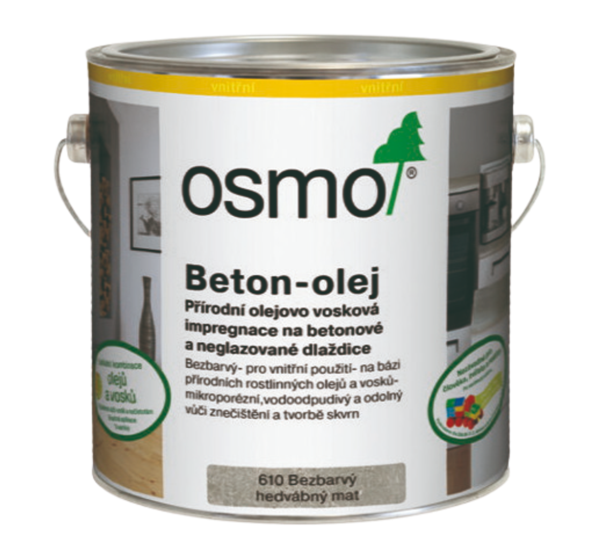 OLEJ NA BETÓN - Bezfarebný polomatný impregnačný olej do interiéru