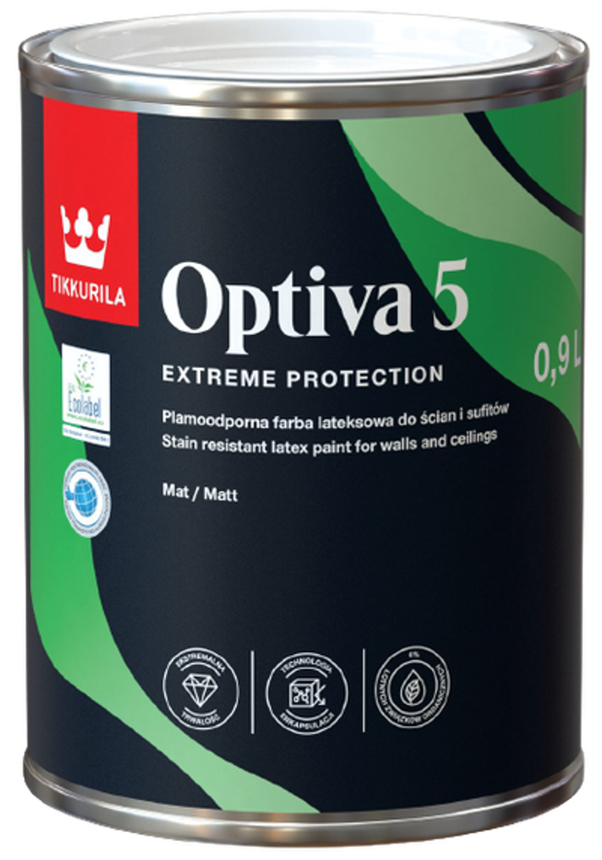 OPTIVA 5 MATT, umývateľná farba, TIKKURILA