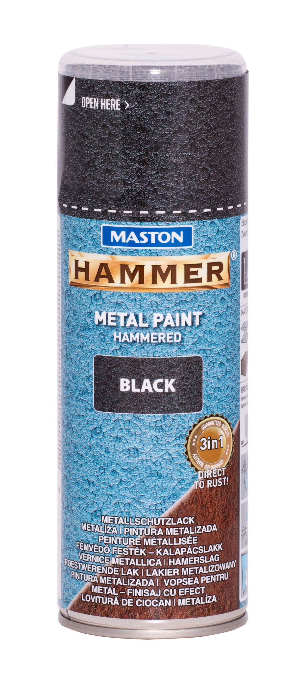 SPRAYPAINT HAMMER, farba na kov v spreji, MASTON