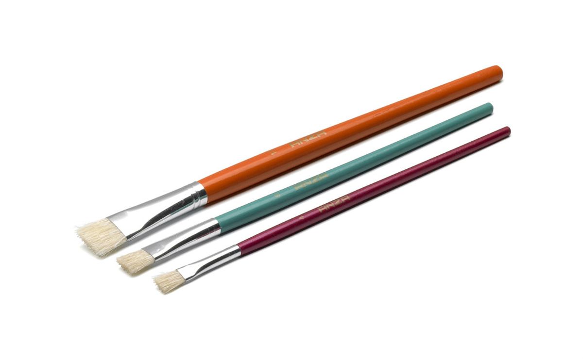 Komplet uhladených plochých štetcov, ANZA