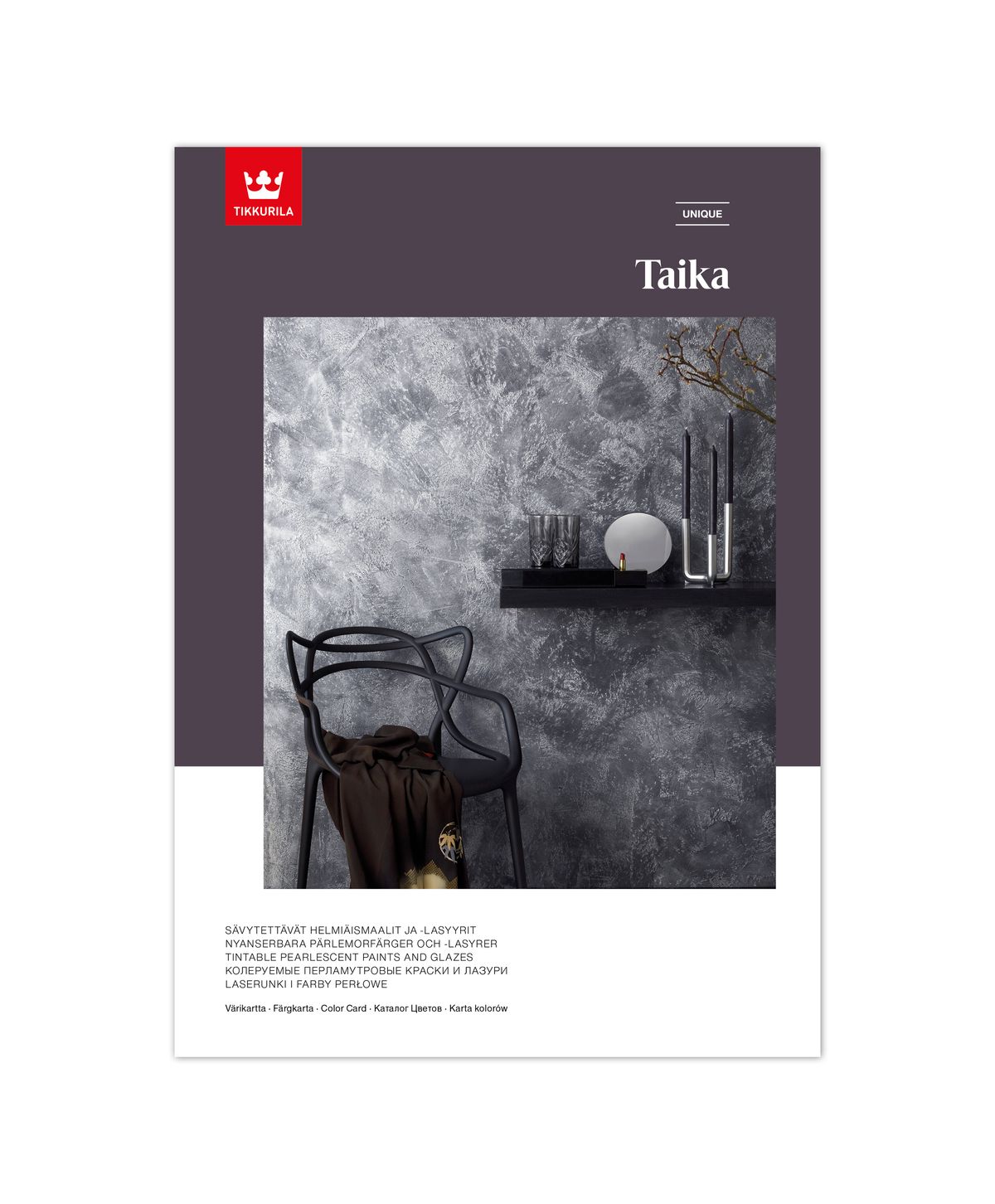 TAIKA - Vzorkovník pre farby Taika Pearl Paint a glazúry Taika Pearl Glaze