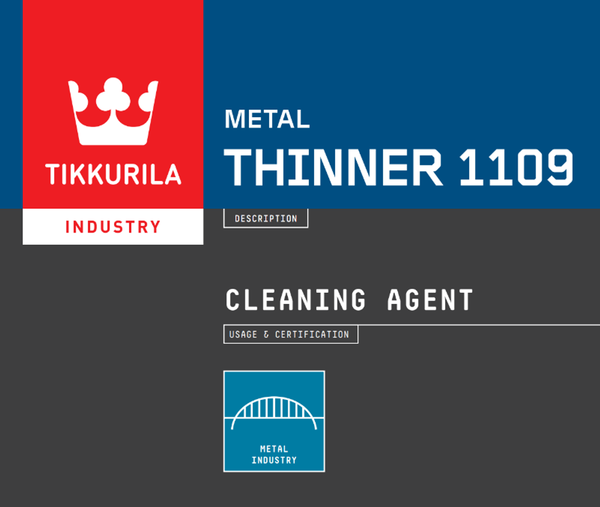 THINNER 1109 - Tikkurila Ind. Riedidlo 1109