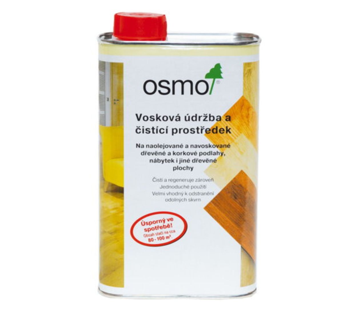 VOSKOVÁ ÚDRŽBA A ČISTIACI PROSTRIEDOK - Čistí a regeneruje drevo v interiéri