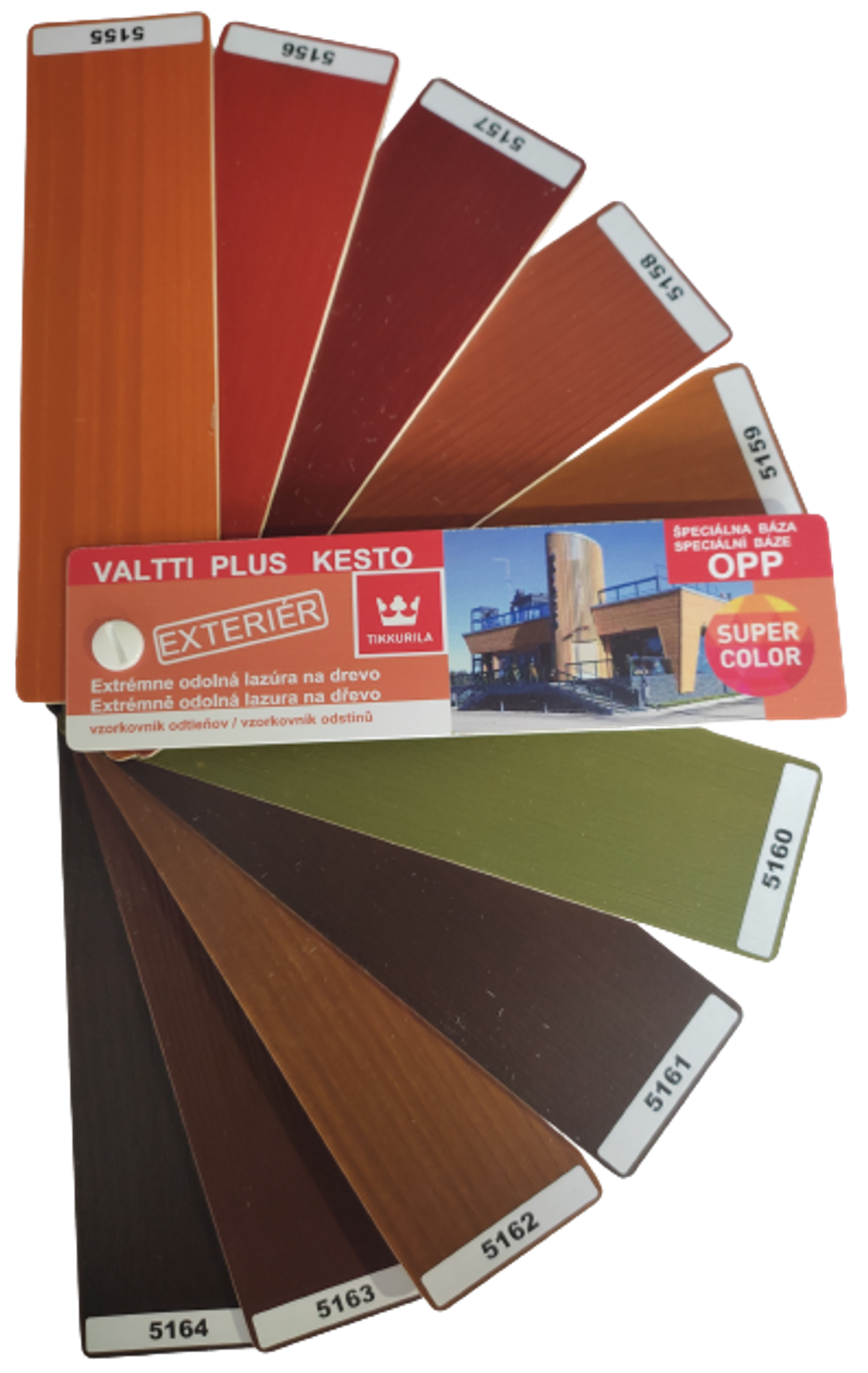 VZORKOVNÍK VALTTI PLUS KESTO - Vzorkovník extrémne odolnej lazúry na drevo